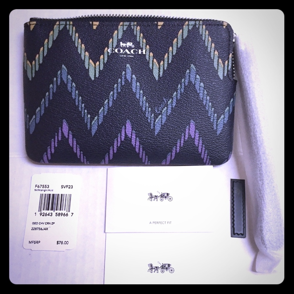 Coach Chevron Wristlet